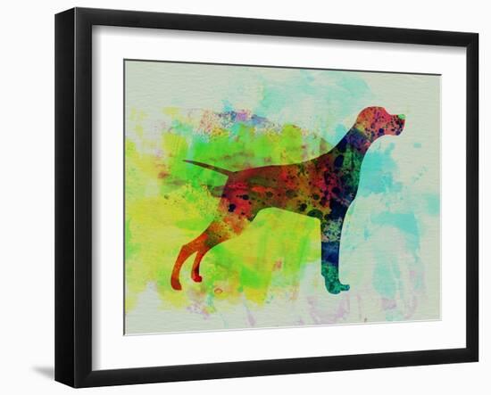 Setter Pointer Watercolor-NaxArt-Framed Art Print