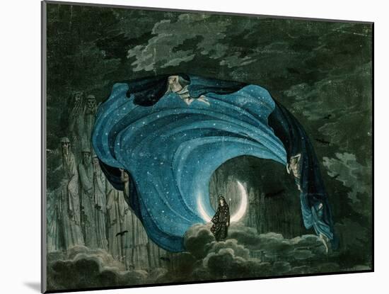 Setting for the Appearance of Astrofiammante, Queen of the Night, from Mozart's 'Magic Flute',…-null-Mounted Giclee Print