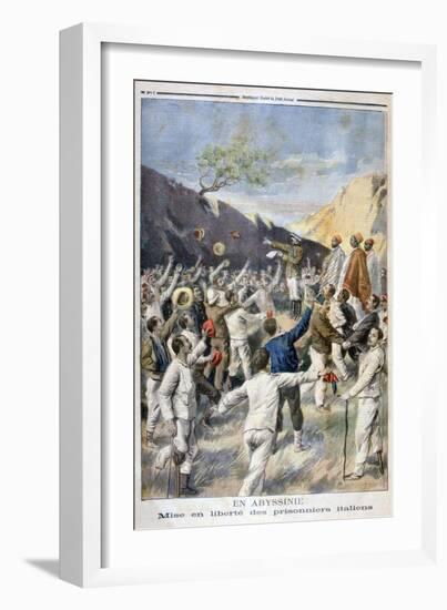 Setting Free of the Italian Prisoners, Abyssinia, 1896-F Meaulle-Framed Giclee Print