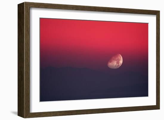 Setting Moon In a Red Sky-Detlev Van Ravenswaay-Framed Photographic Print