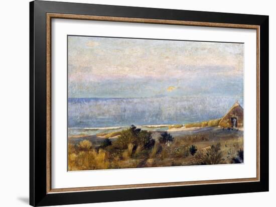 Setting of Moon in Mediterranean Sea, 1897-1900-Nino Costa-Framed Giclee Print