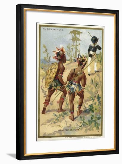 Setting of on a Hunt-null-Framed Giclee Print