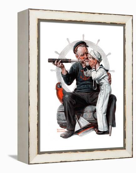 "Setting One's Sights" or "Ship Ahoy", August 19,1922-Norman Rockwell-Framed Premier Image Canvas