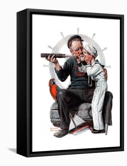 "Setting One's Sights" or "Ship Ahoy", August 19,1922-Norman Rockwell-Framed Premier Image Canvas