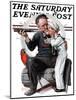 "Setting One's Sights" or "Ship Ahoy" Saturday Evening Post Cover, August 19,1922-Norman Rockwell-Mounted Giclee Print