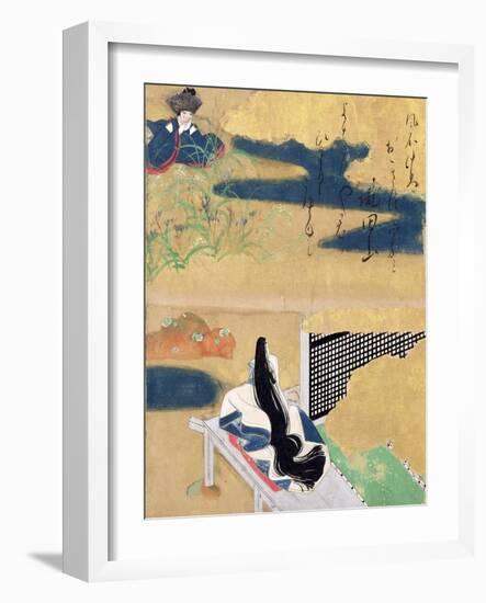 Setting Out for Kawachi, from Chapter 23 of 'Tales of Ise' (Ink, Colour and Gold on Paper)-Tawaraya Sotatsu-Framed Giclee Print