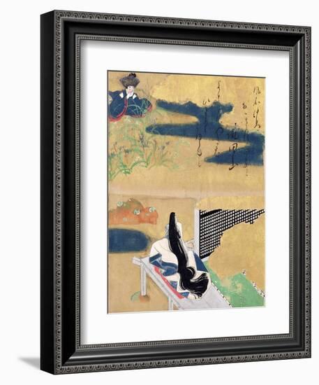 Setting Out for Kawachi, from Chapter 23 of 'Tales of Ise' (Ink, Colour and Gold on Paper)-Tawaraya Sotatsu-Framed Giclee Print