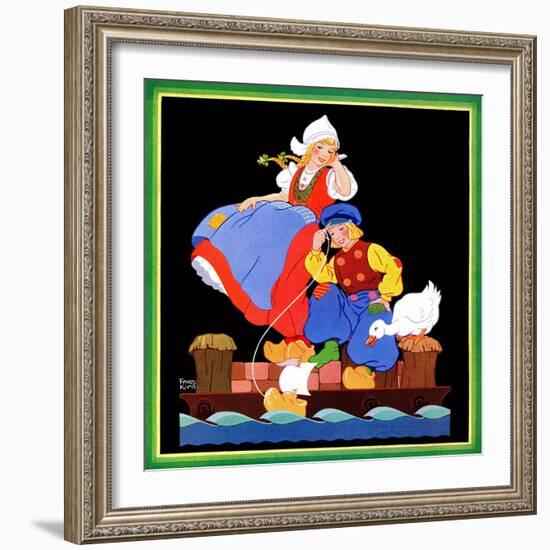 Setting Sail - Child Life-Frans Kirn-Framed Giclee Print