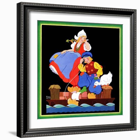 Setting Sail - Child Life-Frans Kirn-Framed Giclee Print