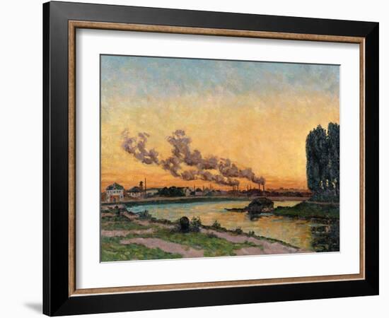 Setting Sun at Ivry, circa 1872-73-Armand Guillaumin-Framed Giclee Print