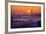 Setting Sun Behind Golden Gate Bridge, Downtown San Francisco-Vincent James-Framed Photographic Print