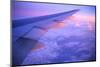 Setting Sun Hitting Airplane Wing-null-Mounted Photographic Print