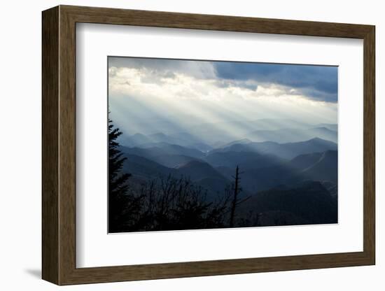 Setting Sun on Mountains in the Blue Ridge Mountains of Western North Carolina-Vince M. Camiolo-Framed Premium Photographic Print