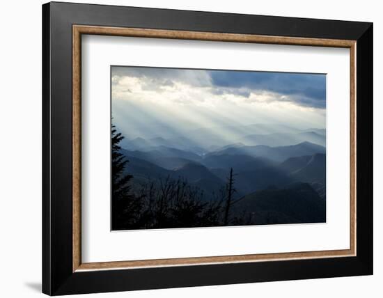 Setting Sun on Mountains in the Blue Ridge Mountains of Western North Carolina-Vince M. Camiolo-Framed Premium Photographic Print