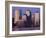 Setting Sun Reflects Off Building Windows on Manhattan Skyline, New York City, New York, Usa-Paul Souders-Framed Photographic Print