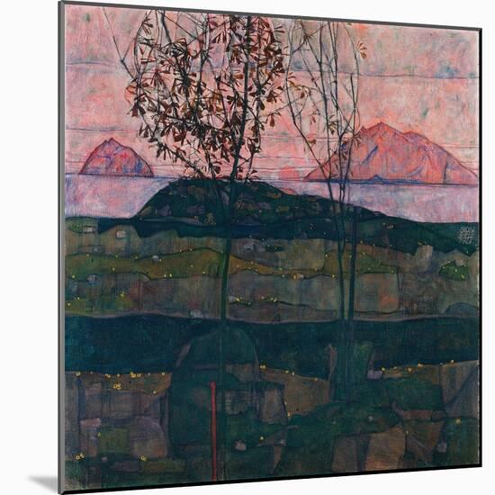 Setting Sun-Egon Schiele-Mounted Giclee Print