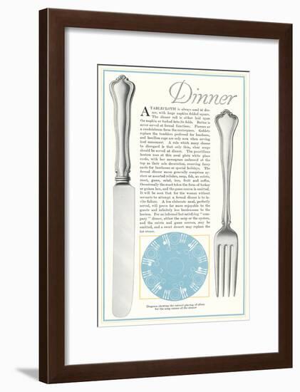 Setting the Table for Dinner-null-Framed Art Print