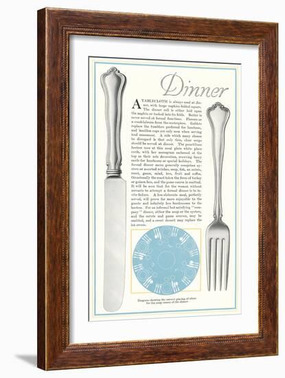 Setting the Table for Dinner-null-Framed Art Print