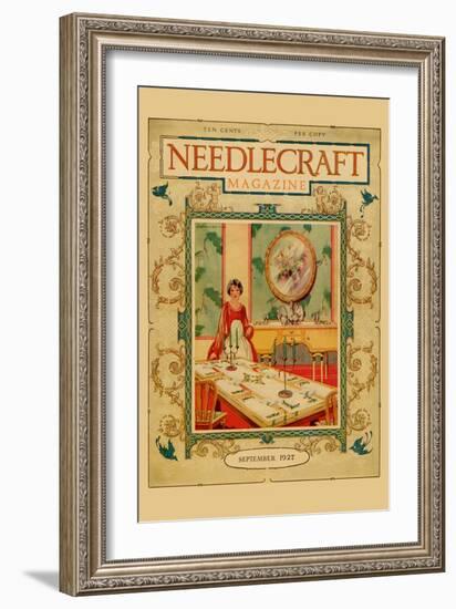 Setting The Table with Linen-null-Framed Art Print