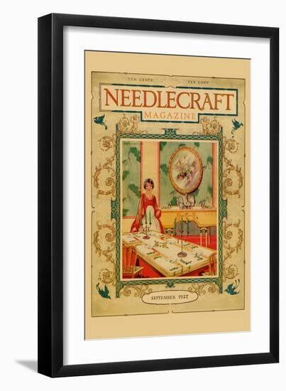 Setting The Table with Linen-null-Framed Art Print