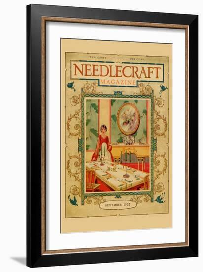 Setting The Table with Linen-null-Framed Art Print