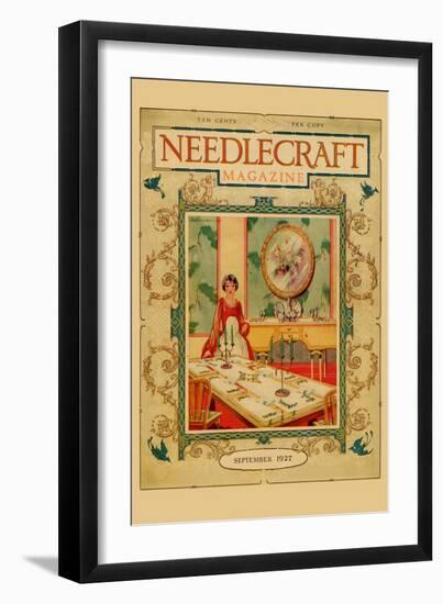 Setting The Table with Linen-null-Framed Art Print