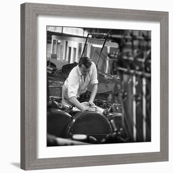 Setting Up a Meihle Two Colour Flat Bed Printer Press, Mexborough, South Yorkshire, 1968-Michael Walters-Framed Photographic Print