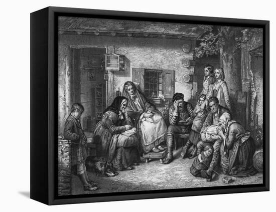 Settlers in Canada Observing the Sabbath-Thomas Faed-Framed Stretched Canvas