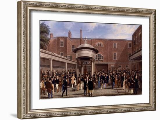 Settling Day at Tattersalls, Print Made by Charles Hunt, 1836-James Pollard-Framed Giclee Print