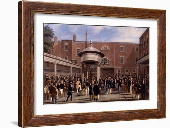 Settling Day at Tattersalls, Print Made by Charles Hunt, 1836-James Pollard-Framed Giclee Print