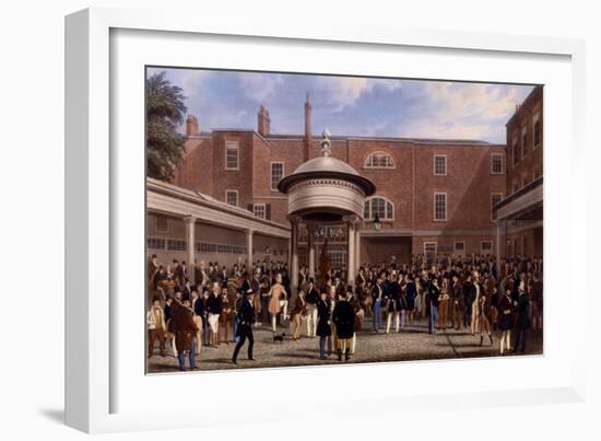 Settling Day at Tattersalls, Print Made by Charles Hunt, 1836-James Pollard-Framed Giclee Print