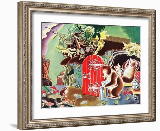 Settling Down for Winter - Jack & Jill-Frank Dobias-Framed Giclee Print