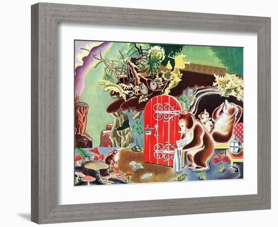 Settling Down for Winter - Jack & Jill-Frank Dobias-Framed Giclee Print