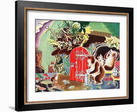 Settling Down for Winter - Jack & Jill-Frank Dobias-Framed Giclee Print