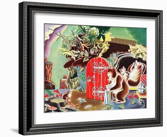 Settling Down for Winter - Jack & Jill-Frank Dobias-Framed Giclee Print