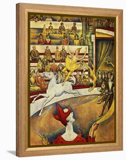 Seurat - Circus Horse Rider-null-Framed Premier Image Canvas