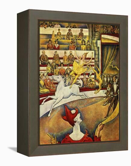 Seurat - Circus Horse Rider-null-Framed Premier Image Canvas