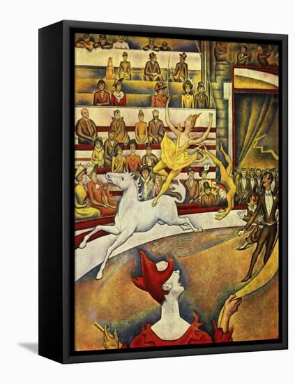 Seurat - Circus Horse Rider-null-Framed Premier Image Canvas