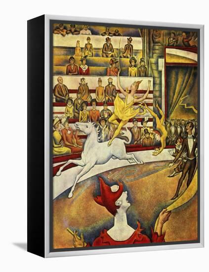 Seurat - Circus Horse Rider-null-Framed Premier Image Canvas