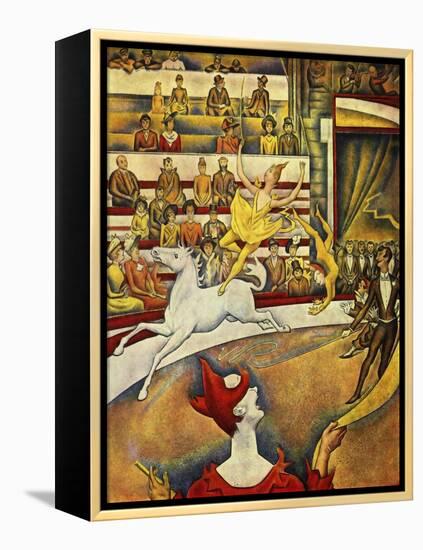 Seurat - Circus Horse Rider-null-Framed Premier Image Canvas
