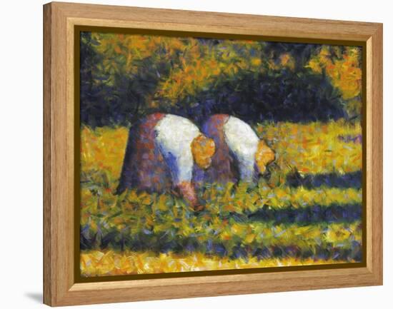 Seurat: Farm Women, C1882-Georges Seurat-Framed Premier Image Canvas