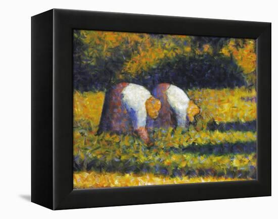 Seurat: Farm Women, C1882-Georges Seurat-Framed Premier Image Canvas