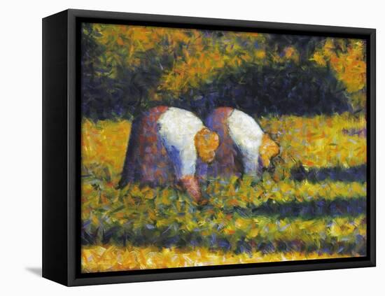 Seurat: Farm Women, C1882-Georges Seurat-Framed Premier Image Canvas