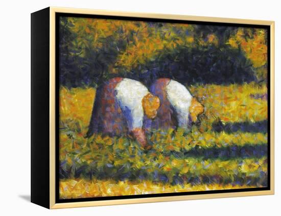 Seurat: Farm Women, C1882-Georges Seurat-Framed Premier Image Canvas