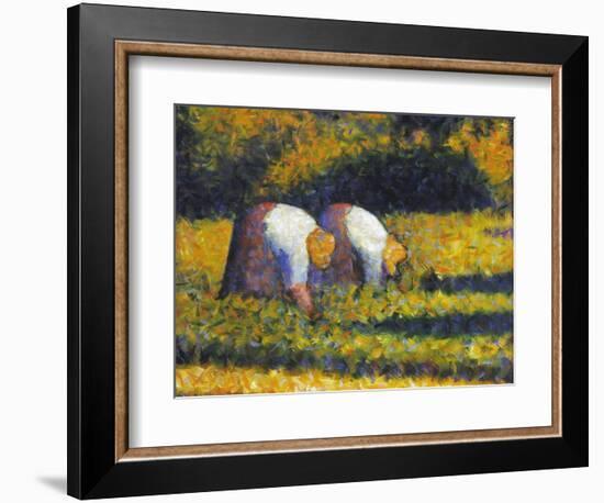 Seurat: Farm Women, C1882-Georges Seurat-Framed Giclee Print