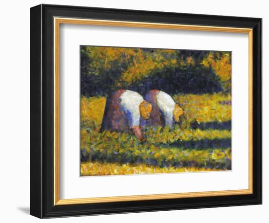 Seurat: Farm Women, C1882-Georges Seurat-Framed Giclee Print