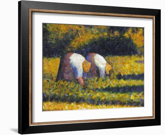 Seurat: Farm Women, C1882-Georges Seurat-Framed Giclee Print