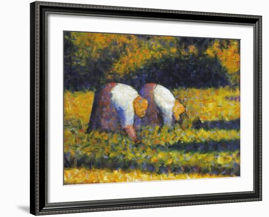Seurat: Farm Women, C1882-Georges Seurat-Framed Giclee Print
