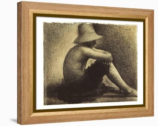 Seurat: Seated Boy, 1883-4-Georges Seurat-Framed Premier Image Canvas