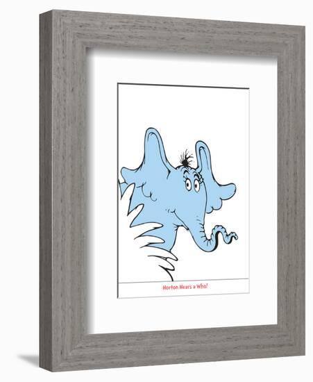 Seuss Treasures Collection I - Horton Hears a Who (white)-Theodor (Dr. Seuss) Geisel-Framed Art Print